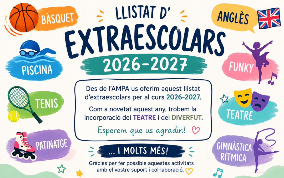Informació extraescolars 2026-2027